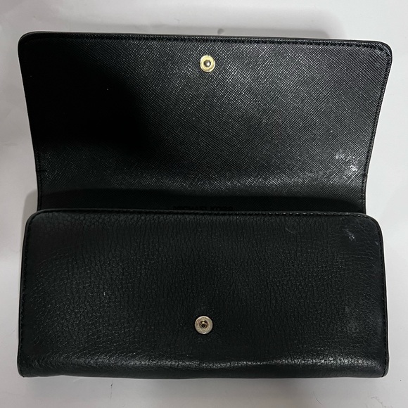 Michael Kors Black Leather Long Wallet - Picture 3 of 8
